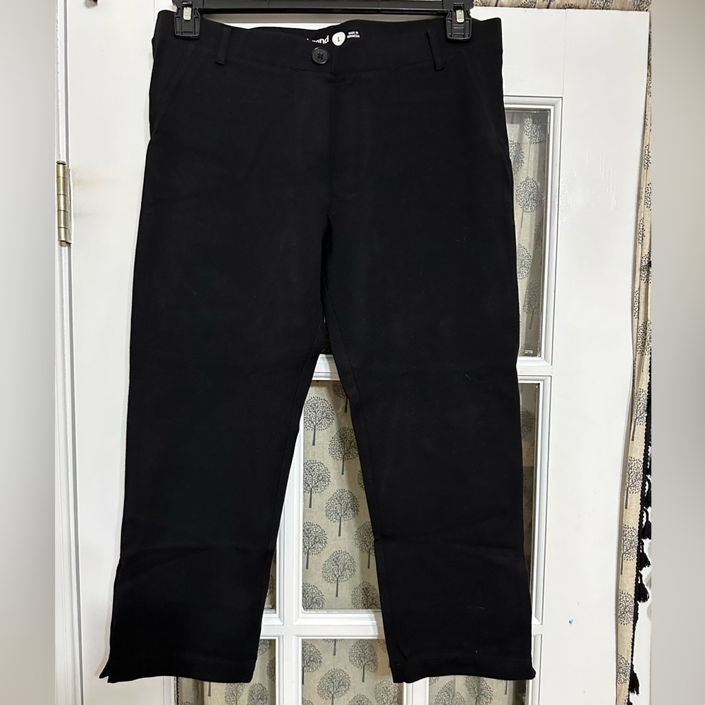 Women’s Large Betabrand Tregging pull on trouser pants black EUC